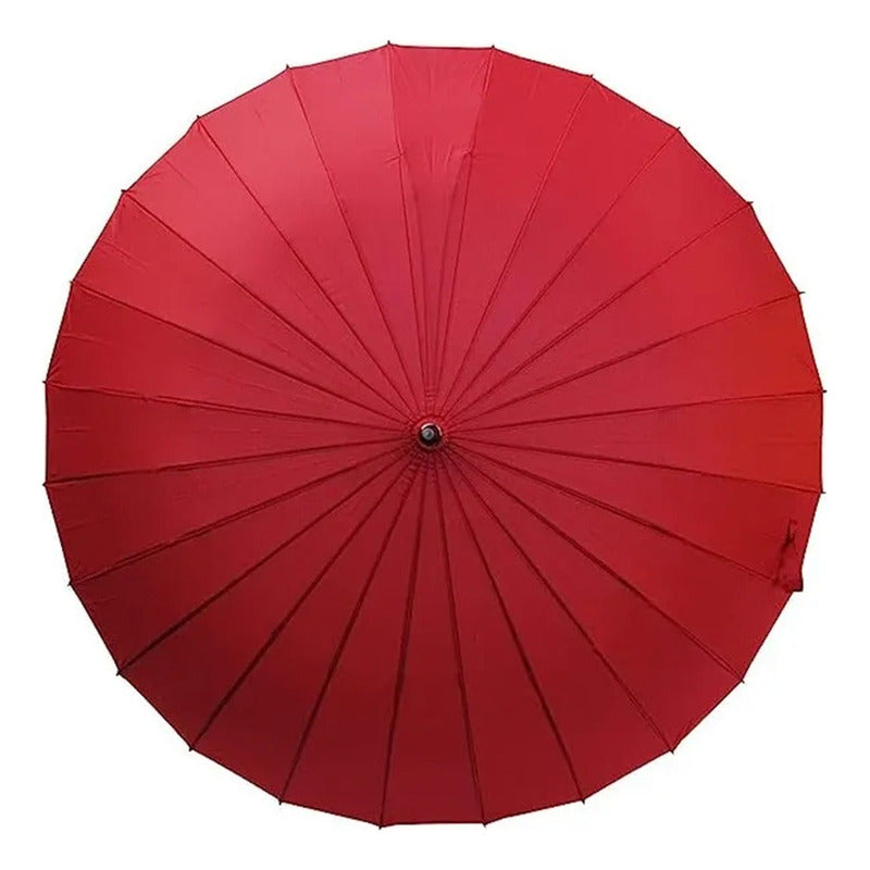 X2 Paraguas Automatico Mango Curvo 24 Varillas Resistestente