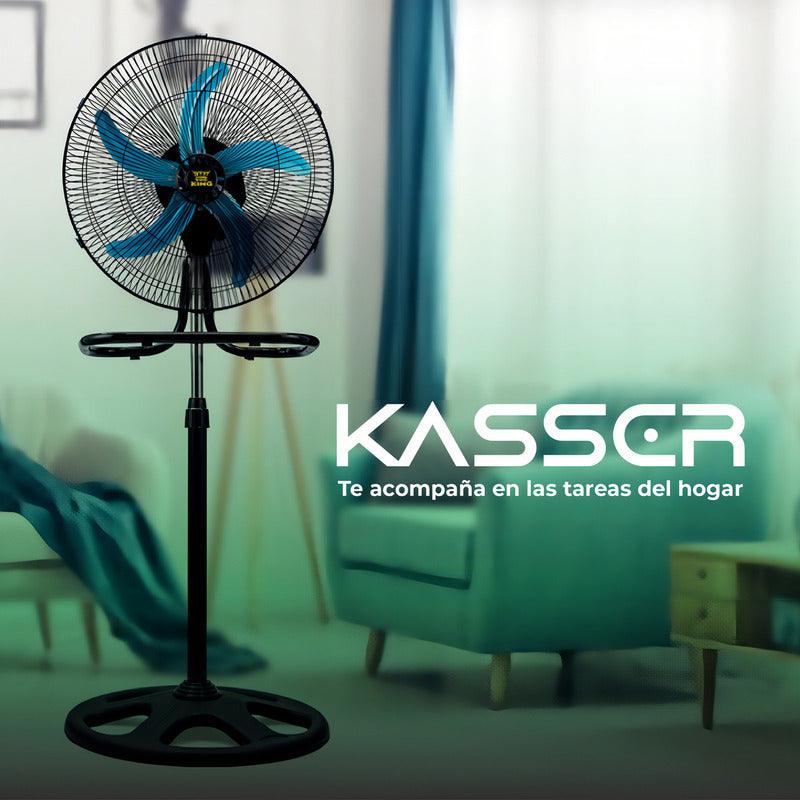 Pack X2 Ventilador 3 En 1 Industrial Kasser 5 Aspas 18p