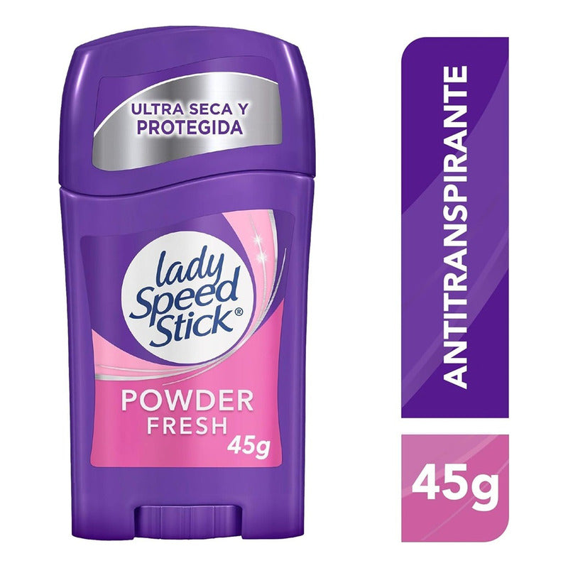 X2 Desodorante Barra Lady Speed Stick Powder Fresh Barra 45g Powder Fresh