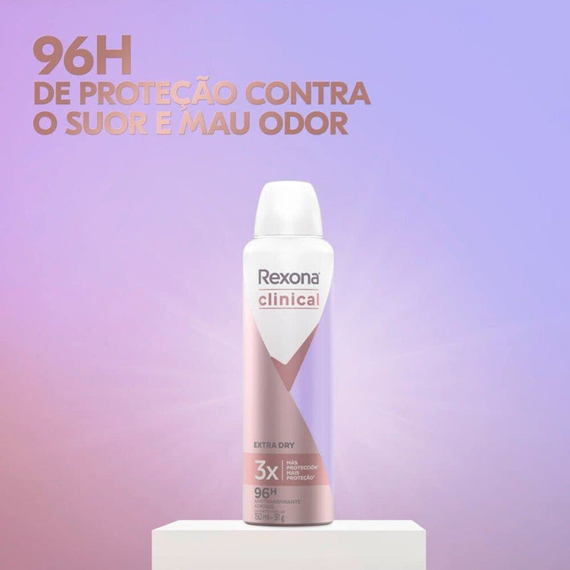 Desodorante Rexona Clinical Aerosol Extra Dry Women 150ml