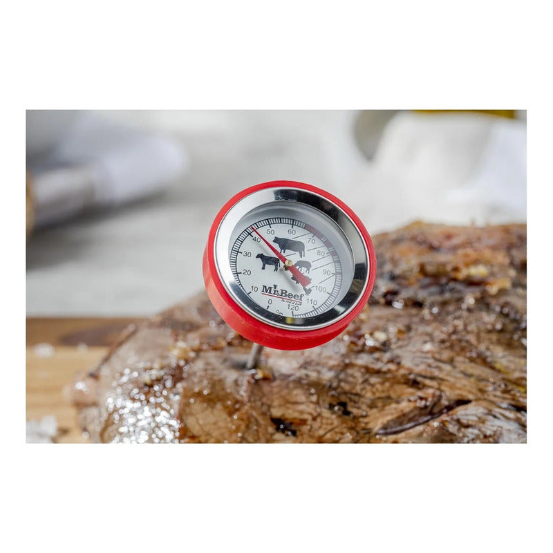 Termómetro Para Carne Mr Beef Asado Parrilla Bbq Rojo