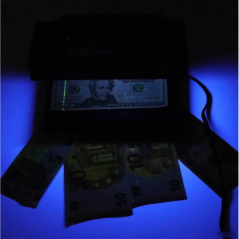Pack2 Detector De Billetes Falsos Con Luz Uv+ Linterna+ Lupa