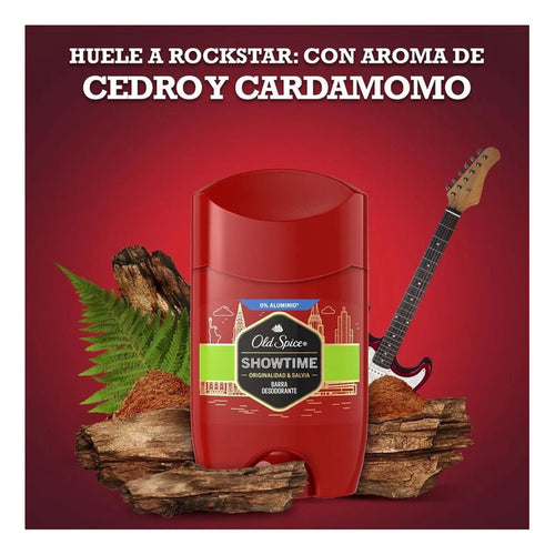 Desodorante Barra Old Spice Showtime 50g Originalidad Salvia Salvia