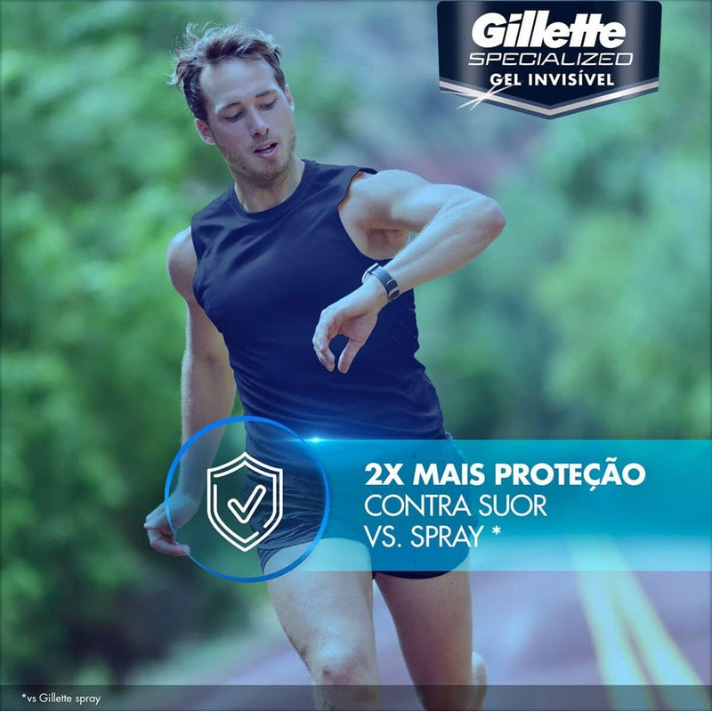 Desodorante Gel Gillette Specialized Invisible Antibacterial Antibacterial