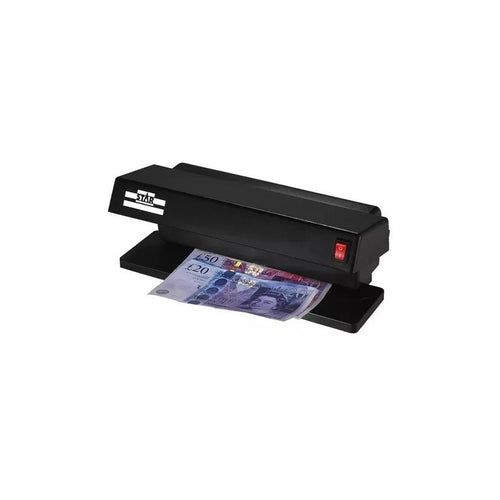 Detector De Billetes Falsos Con Luz Ultravioleta 2 Tubos  Negro