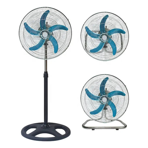 Ventilador Pedestal Ventiladores Metalicos Turbo 3 En 1 1.27 M 50hz Metalico Metálico Acero Inoxidable 5