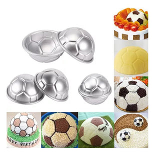 Molde De Aluminio Pelota Futbol Reposteria Hornear 10cm