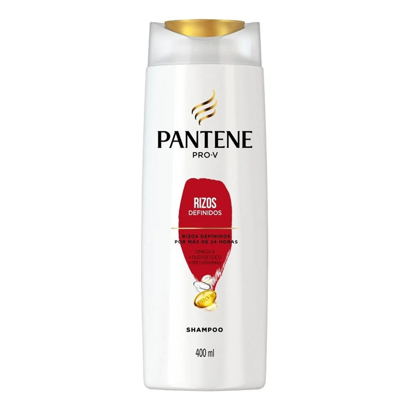 X2 Shampoo Pantene 400ml Rizos Definidos Omega 9 Oleo Coco