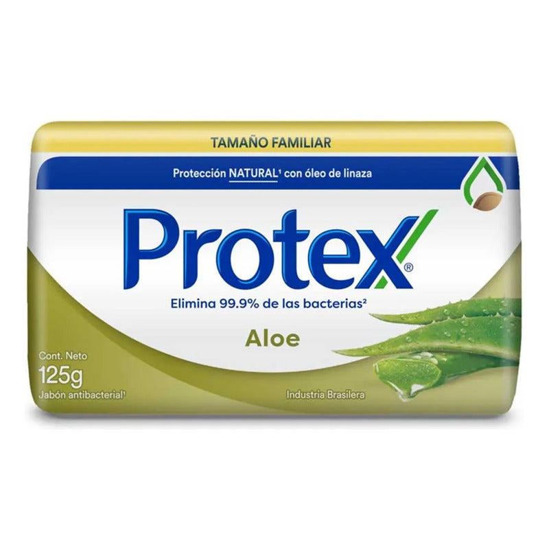 Pack X6 Jabón Barra Protex Antibacterial Aloe Vera 125gr