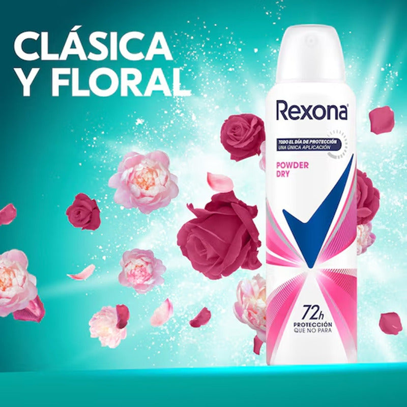 Desodorante Rexona Aerosol Femenino Powder Dry 72h 150ml