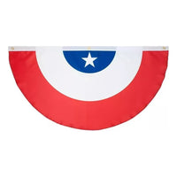 Pack X4 Bandera Escarapela Chile 120x60cm Colores Patrios Poliester Escarapela Bandera Chile