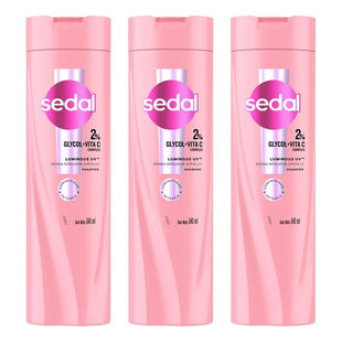 X3 Shampoo Sedal Luminous Uv Glycol Vitamina C 340ml
