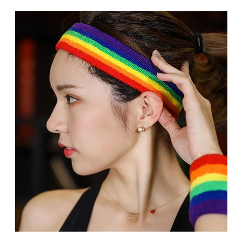Vincha Cintillo Arcoiris Rayas Lgbt Pride Gb