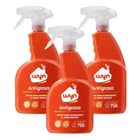 X3 Limpiador Antigrasa Wyn 750ml Desengrasante Atomizador