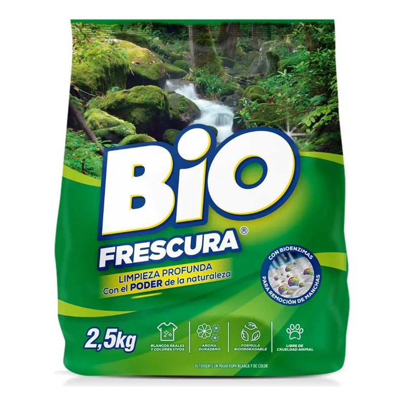 X2 Detergente Bio Frescura En Polvo Bosque Nativo 2.5 Kg