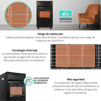 Estufa Infrarroja A Gas Kendal Kgq-15n Estufa Calefacción
