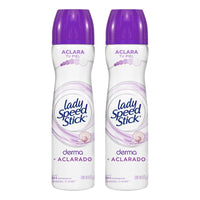 X2 Desodorante Aerosol Lady Speed Stick Nácar Derma Aclarad Nacar