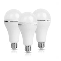 Pack X5 Ampolleta Led E27 Recargable Luz Emergencia Foco 9w Blanco Frío
