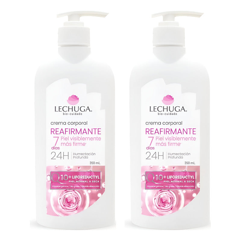X2 Crema Corporal Lechuga 350ml Reafirmante 24h Humectación Neutra