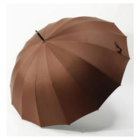 X2 Paraguas Automático Mango Curvo 16 Varillas Resistente