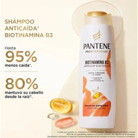 Pack X2 Shampoo Pantene Anticaída + Biotinamina B3 300ml