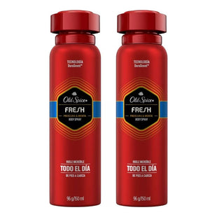 X2 Desodorante Old Spice Fresh Body Spray Frescura Menta Fresh Menta