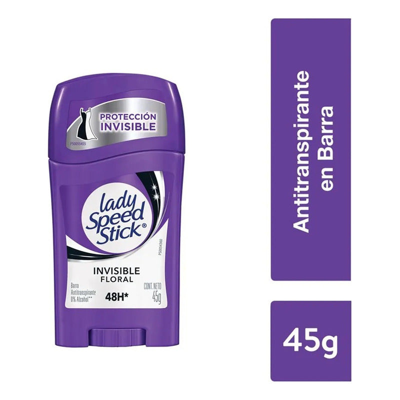 Desodorante Barra Lady Speed Stick Invisible Floral 45g