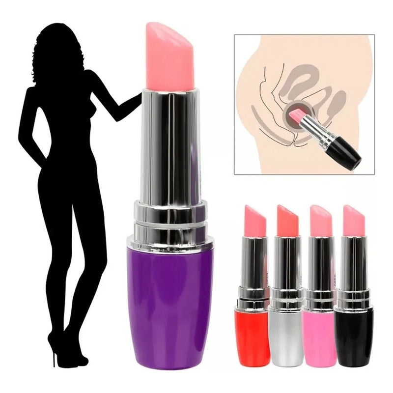 X2 Vibrador Discreto Lápiz Labial Estimulación De Clítoris