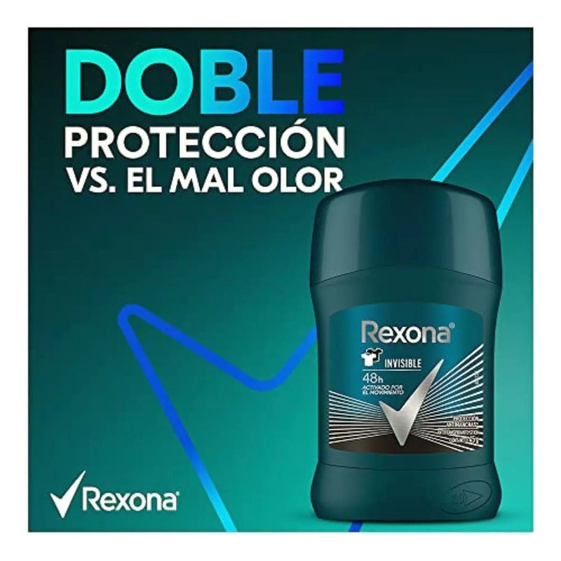 Desodorante Barra Rexona 48h Antitranspirante Men Invisible