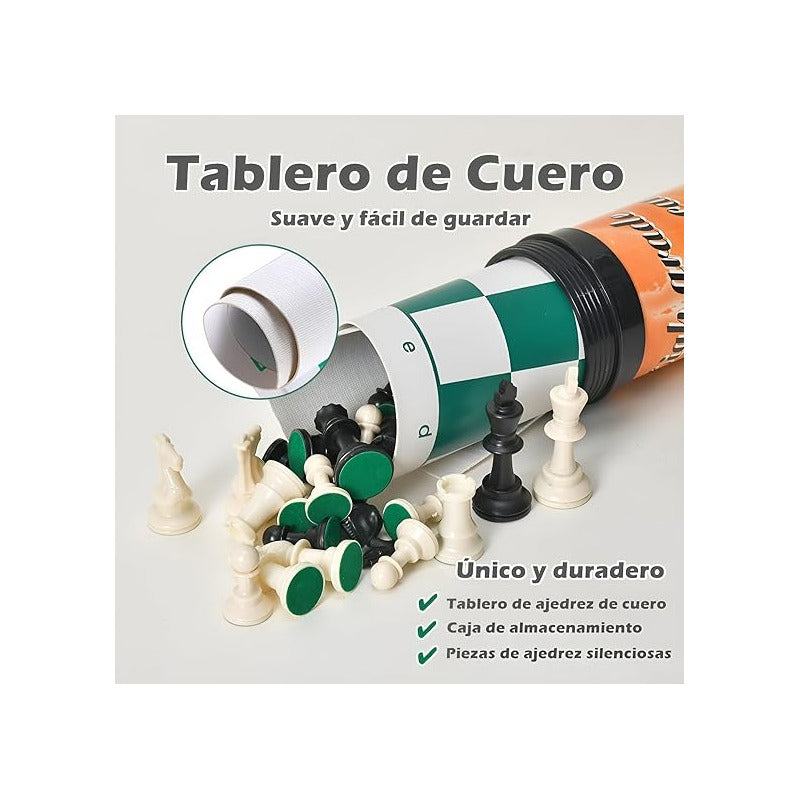 Tablero Ajedrez Calidad Profesional Grande Enrollable