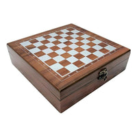 Set De Lujo Tablero Ajedrez Madera + Domino+ Cartas Poker