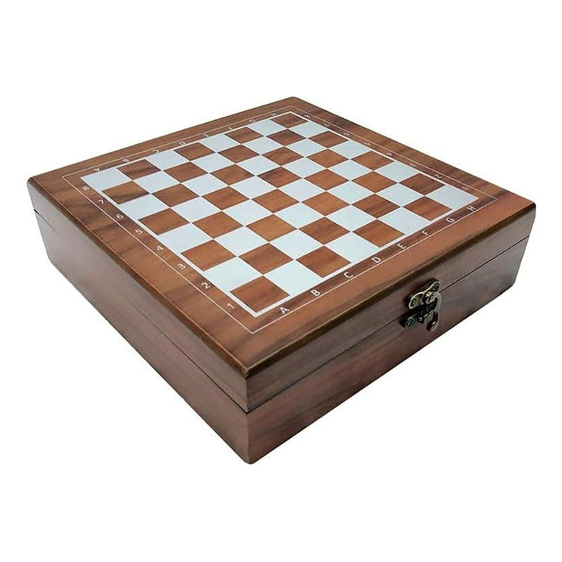 Set De Lujo Tablero Ajedrez Madera + Domino+ Cartas Poker