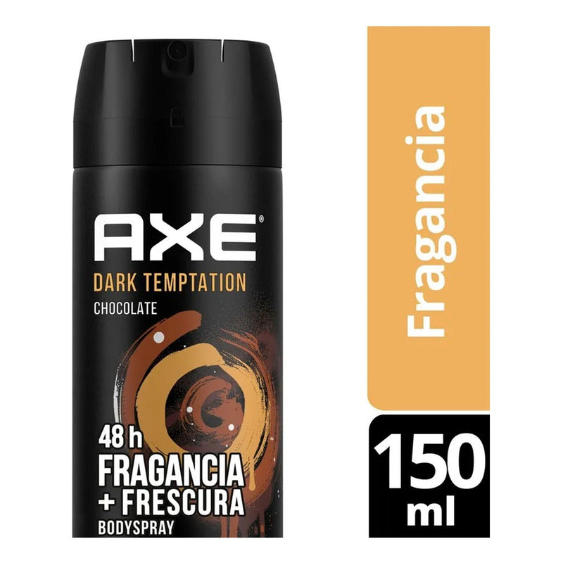 X2 Desodorante Spray Axe Dark Temptation Chocolate 150ml Chocolate