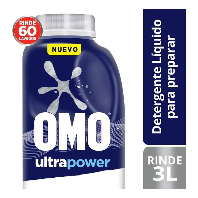 X2 Detergente Omo Concentrado Para Preparar 500ml 60 Lavados