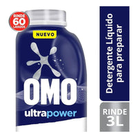 X3 Detergente Omo Concentrado Ropa Liquido 500ml 60 Lavados