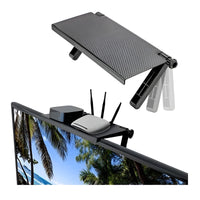 Repisa Estante Soporte Sobre Pantalla Tv Ajustable Plegable Color Negro