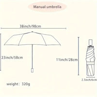 Paraguas Uv Retractil Manual Sombrilla De Bolsillo Portatil
