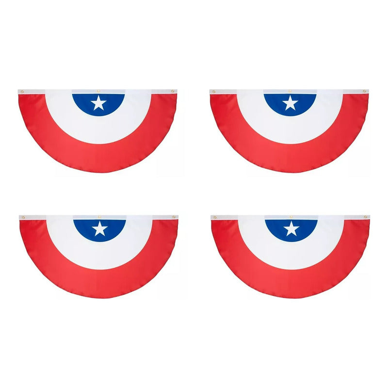 Pack X4 Bandera Escarapela De Chile 120x60cm Fiestas Patrias Escarapela Bandera Chile
