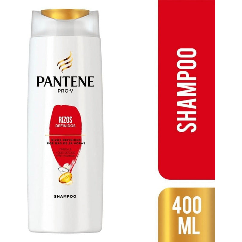 X2 Shampoo Pantene 400ml Rizos Definidos Omega 9 Oleo Coco