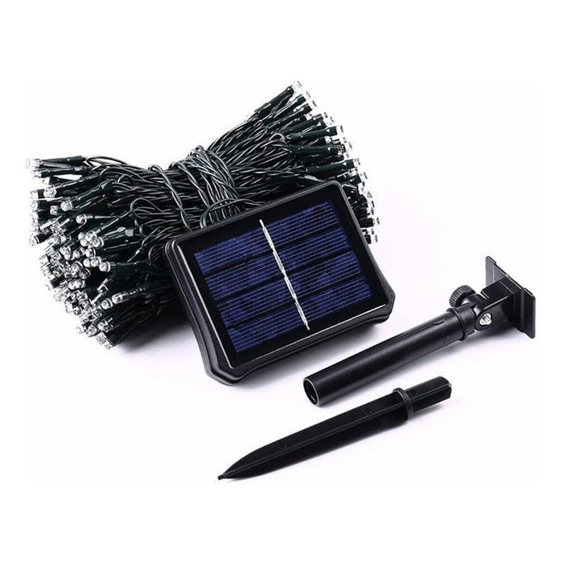 Luces Navidad Guirnalda Solar 100 Led 10 Metros Decorativa