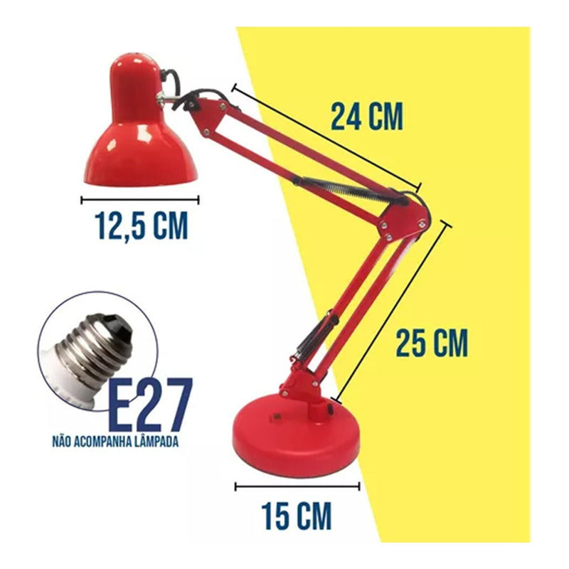 Lampara 2 En 1  Escritorio / Mesa / Estudio / Flexible 360°