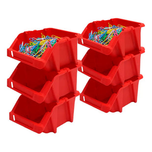 X6 Cajas Organizadoras Apilables Gaveta Etiquetable Organiza