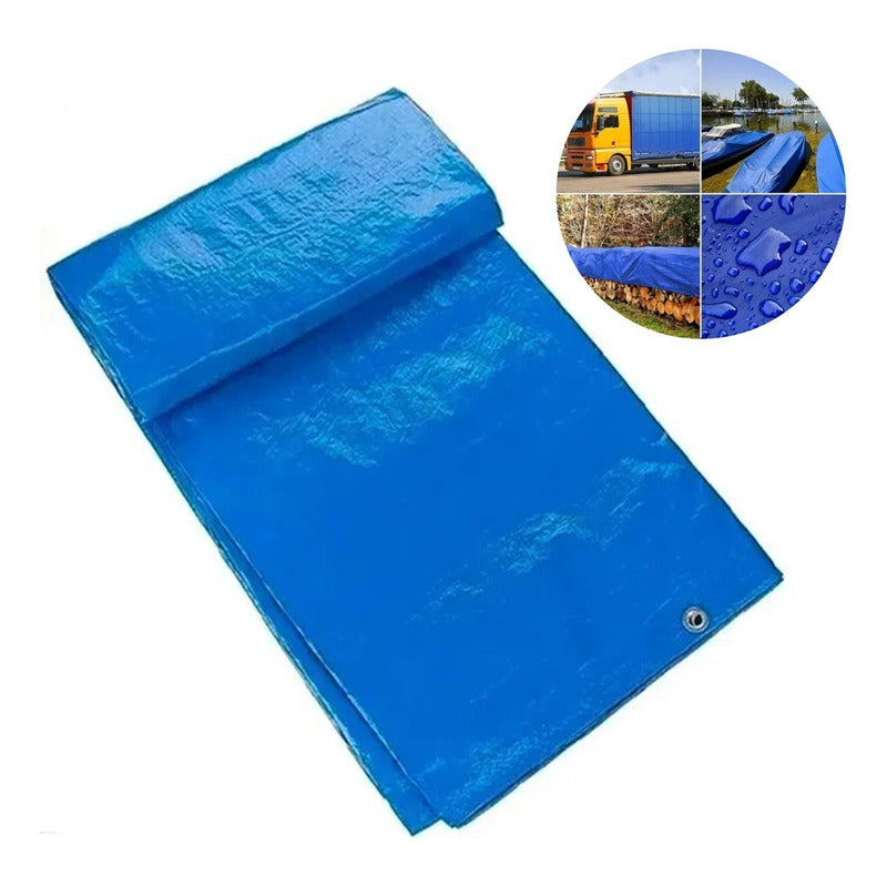 Pack X2 Lona Cobertor Multiuso 5x6 Impermeable Con Ojetillos