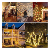 Luces Navidad Guirnalda Solar 100 Led 10 Metros Decorativa