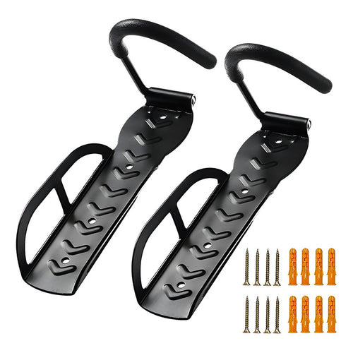 X2 Gancho Para Bicicletas Portabicicletas Soporte De Pared Color Negro