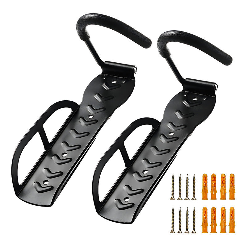 X2 Gancho Para Bicicletas Portabicicletas Soporte De Pared Color Negro