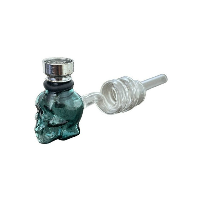 Pipa Diseño Calavera Pyrex Dmt Calidad Duracion + Rejilla