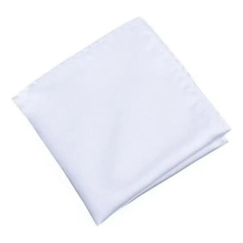 Pañuelo Blanco Cuadrado 28x28  Fiestas Patrias Cueca Chile Blanco Liso Estándar