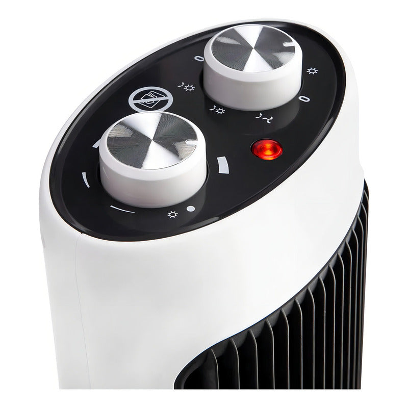 Calefactor Eléctrico Kendal Ventilador Aire Tibio Caliente Color Blanco