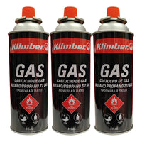 Pack 3 Gas Para Cocinillas 227 Gr Certificado Klimber